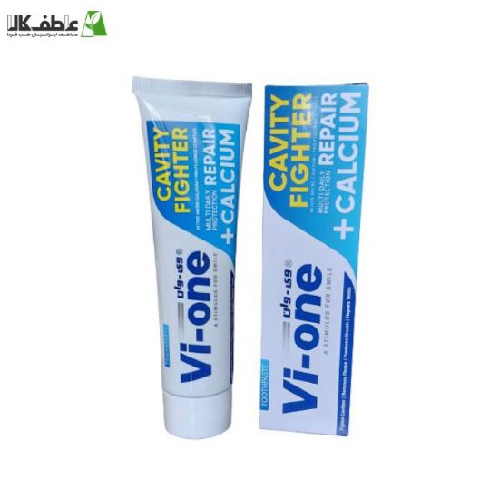 خمیر دندان وی وان مدل Cavity Fighter وزن 130 گرم کلسیم پلاس ضد پوسیدگی