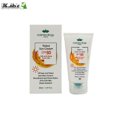 کرم ضد آفتاب رنگی فاقد چربی  کاسمکولوژی مدل anti-shine حجم 50 میلی لیتر
