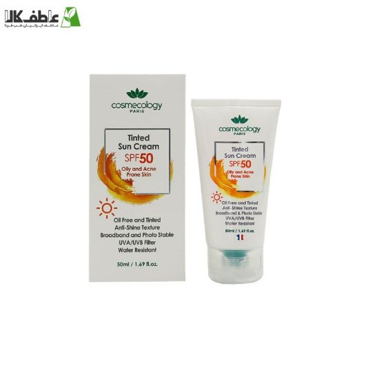 کرم ضد آفتاب رنگی فاقد چربی  کاسمکولوژی مدل anti-shine حجم 50 میلی لیتر