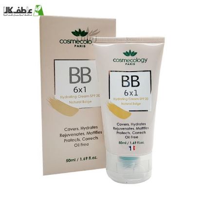 کرم 6 در 1 رطوبت رسان رنگی فاقد چربی بژ طبیعی spf20 کاسموکولوژی 50 میلی لیتر