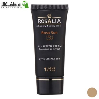 تصویر  کرم ضدآفتاب رنگی رزالیا SPF50 مدل Dry and Sensitive Skin، مناسب پوست‌های خشک و حساس، حجم 40 میلی‌لیتر