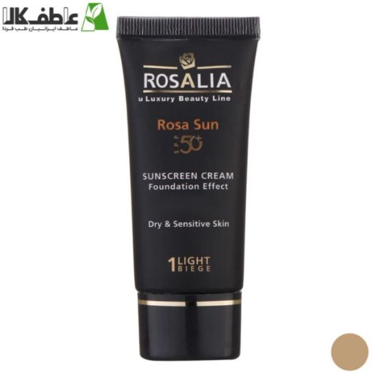 تصویر  کرم ضدآفتاب رنگی رزالیا SPF50 مدل Dry and Sensitive Skin، مناسب پوست‌های خشک و حساس، حجم 40 میلی‌لیتر