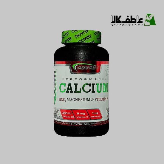 تصویر  مکمل Calcium + Zinc, Magnesium & Vitamin D3 برند Advay+ (100 عددی)