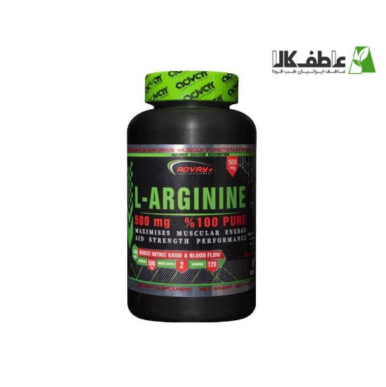 تصویر  مکمل L-Arginine 500mg %100 PURE برند ADVAY+ (120 عدد)