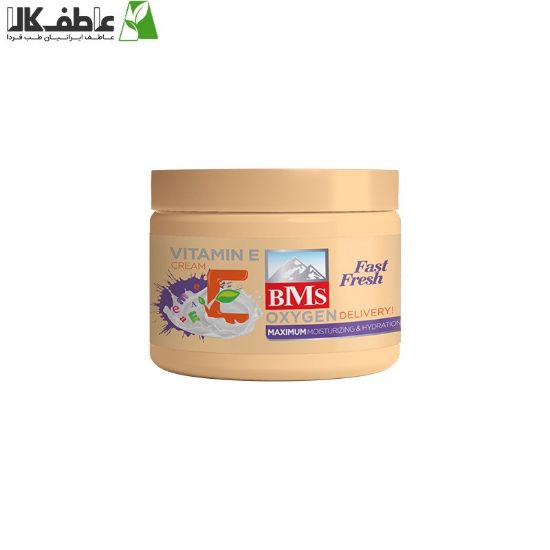 تصویر  کرم مرطوب کننده ویتامین-E کاسه‌ای بی.ام.اس
