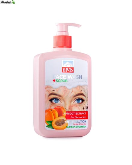 تصویر  ژل شستشوی صورت بی.ام.اس حاوی اسکراب عصاره زرد آلو