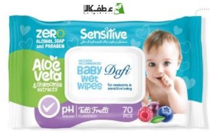 دستمال مرطوب کودک حساس درب دار دافی